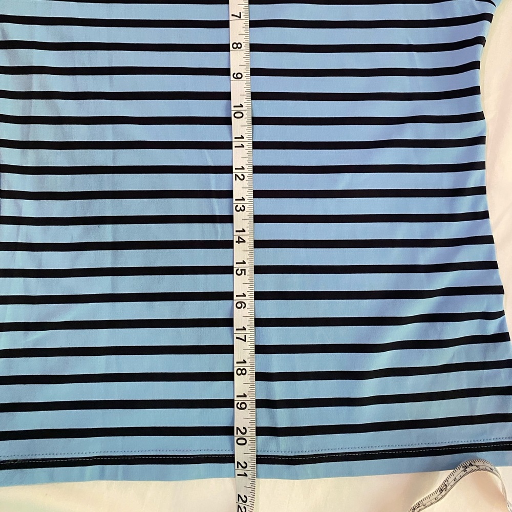 SAINT JAMES Oural Blue Stripe Anti-UV Stretch Turtleneck Shirt SZ 4 - Picture 8 of 8